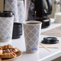 Hefty Disposable Hot Cups with Lids, Insulated Paper Coffee Cups for Tea, Cocoa and Hot Beverages, Leak Resistant Single Use Drink Cups, 16 Ounce,