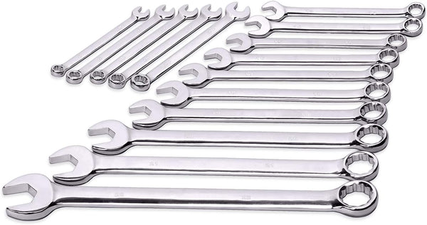 Max Torque 15-Piece Premium Combination Wrench Set, Chrome Vanadium Steel, Long Pattern Design | Include Metric Sizes 8, 9, 10, 11, 12, 13, 14,