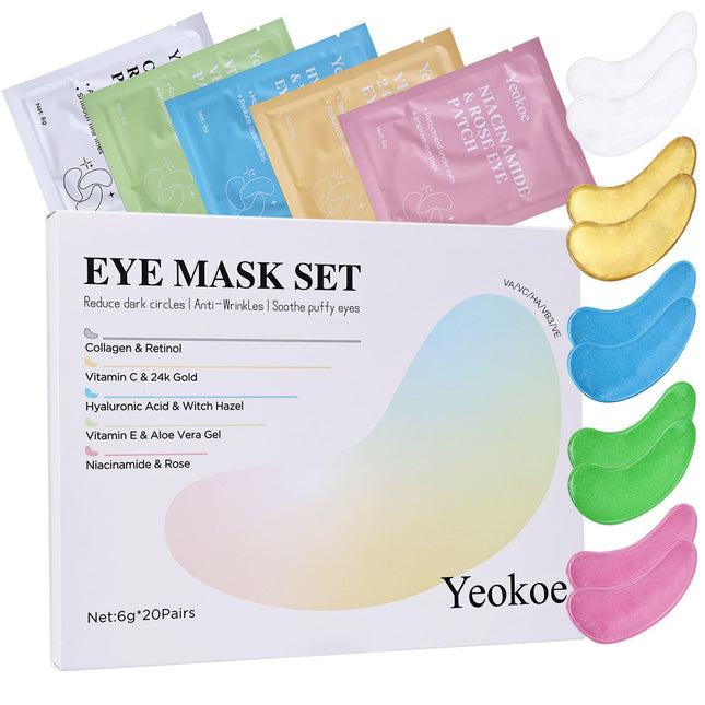 Under Eye Patches for Dark Circles,Eye Mask for Puffy Eyes with Collagen,Retinol