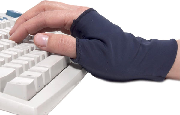 Natracure Computer Gloves (Carpal Tunnel Relief) Size: Medium/Large - One Pair (Reversible) - (For Wrist and Hand Pain Relief from Typing and