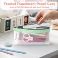 Timart Clear Pencil Pouch-3 Pack, Clear Pencil Case, Pen Holder with Zipper for Kids, Makeup Pouch, Kids Pencil Pouch for Office School Supplies