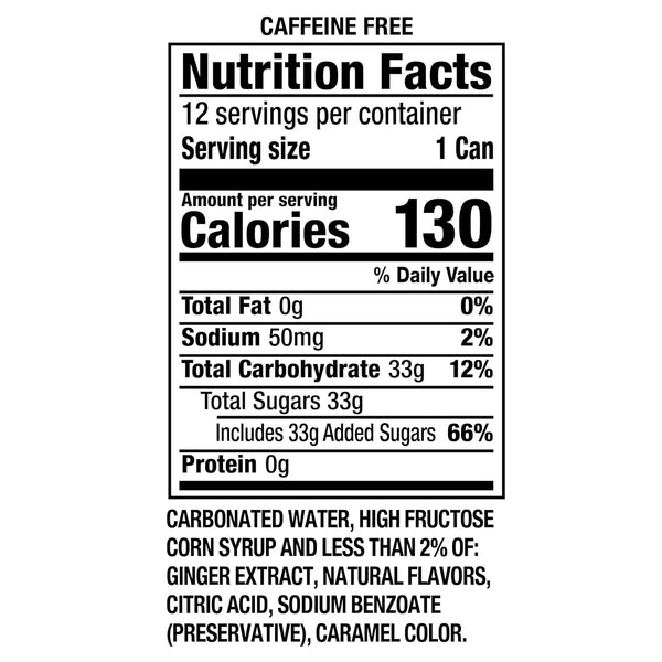 Canada Dry Ginger Ale Soda, 12 fl oz cans, 12 pack Ginger 12 Fl Oz (Pack of 12)