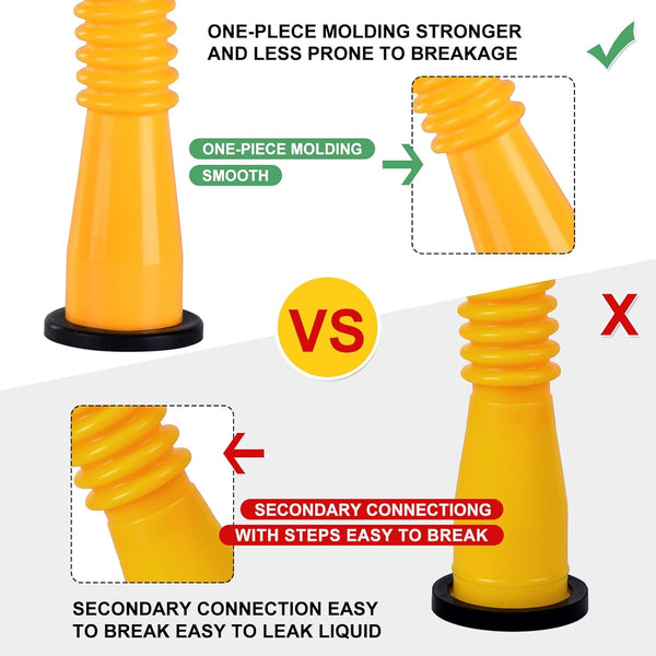 Gas Can Spout Replacement Kit, Gas Can Nozzle Replacement (2 Kit-Yellow) All gaskets are installed and ready to use upon receipt. For 1/2/5/10