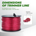 Dalom 105 Trimmer Line Round Twist Heavy Duty Weed Wacker String .105-Inch-by-690-ft Includes Cutting Tool Weed String Trimmer Line 2.7 mm 3LB 3
