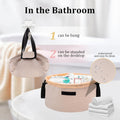 Barrel Drawstring Makeup Bag Large Travel Makeup Bag,Portable Large Capacity Cosmetic Bag Toiletry Organizer for Travel Accessories Make up