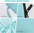 Vavabox A-Z Personalized Makeup Bag, Birthday Gifts for Women Mom, Gifts for Best Friend, Bride Bridesmaid Cosmetic bag (A, Aqua) Aqua A