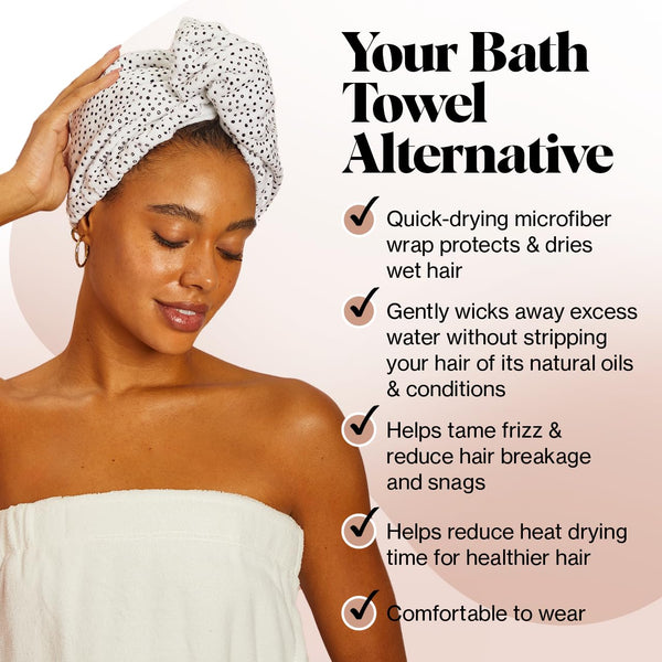 Kitsch Microfiber Hair Towel Wrap for Women – Micro Dot Micro Dot 1 Count