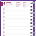 Brownline® 2025 DuraFlex Daily/Monthly Planner, Appointment Book, 12 Months, January to December, Twin-Wire Binding, 8" x 5", Purple (CB634V.PUR-25)