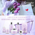 Lavender Bath and Body Gift Basket, Facial Skin Care Set, Spa Kit for Women, Self-Care Relaxation Set, Pamper Kit Self-Care Set, Birthday,