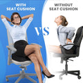 TushGuard Seat Cushion for Office Chair, Memory Foam Chair Cushion, Black Black Large