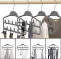 Belt Hanger Rack Holder for Closet, Sturdy Belt Organizer with 360 Degree Swivel, 11 Large Sturdy Belt Hooks, Non Slip Rubberized Belt Storage,