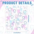 Aliceset 300 Pcs Tooth Merchandise Bags with Handles Plastic Dental Bags for Patients Dental Gifts Bulk for Dentist Office Goodie Packaging