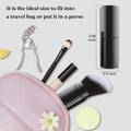 Retractable Kabuki Brush, Travel Powder Face Makeup Brushes | Portable Flawless Makeup Brush for Foundation, Blush, Bronzer, Buffing, Cruelty Free