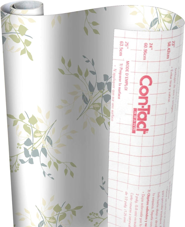 Con-Tact Brand Creative Covering Self-Adhesive Shelf and Drawer Liner, 18" x 9', Aspen Aloe (09F-C9I63-12) Aspen Aloe 4.4"W x 45.7"L