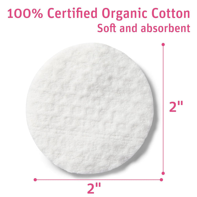 Simply Soft Premium Organic Cotton Rounds, 100 Count (Pack of 3), 100% Cotton Pa