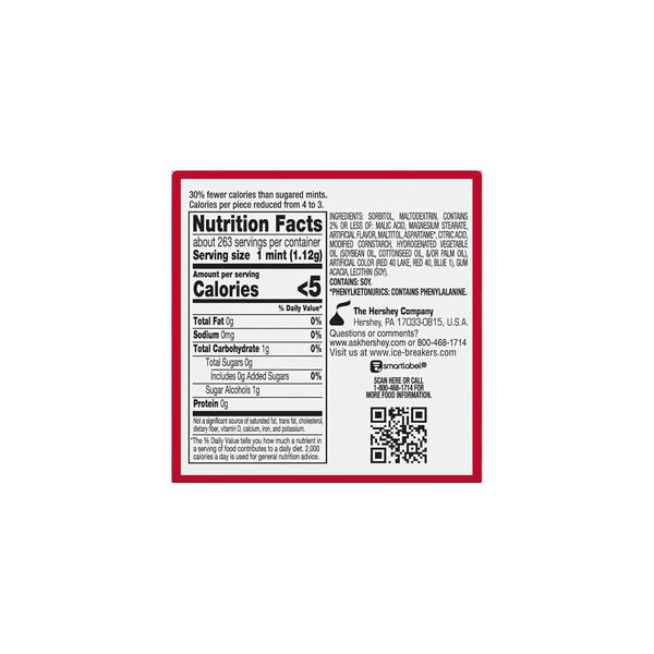 ICE BREAKERS Duo Fruit Plus Cool Strawberry Flavored Sugar Free Mints Pucks, 1.3 oz (8 Count)