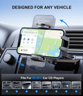 Car Phone Holder, Universal CD Slot Phone Mount, Hands Free Automobile Cell Phone Stand, 360° Adjustable Phone Mount for Car Compatible with