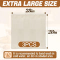 3Pcs 28"x28" Large Tea Towels for Sourdough Bread Baking - 100% Cotton Unbleached Reusable Flour Sack Towels, Proofing Cloth Supplies for