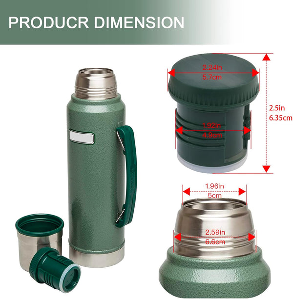 Thermos Stopper for Stanley Classic Vacuum Insulate Wide Mouth Bottles | Parts Shop Replacement Thermos Stopper for 1.1 QT & 2 QT Wide Mouth