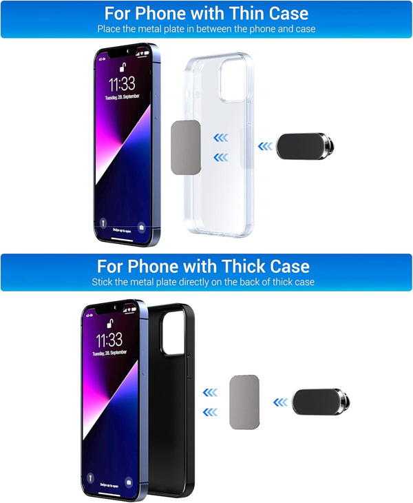 TT&C 2-Pack N52 Magnetic Phone Mount for Car Dashboard Air Vent 2-Pack