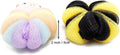 Bath Sponges 2Pieces Cute Cartoon Animal Bath Loofahs Pouf Mesh Balls Body Scrubber Bathing Accessories Gifts for Women (Bee + Pig)