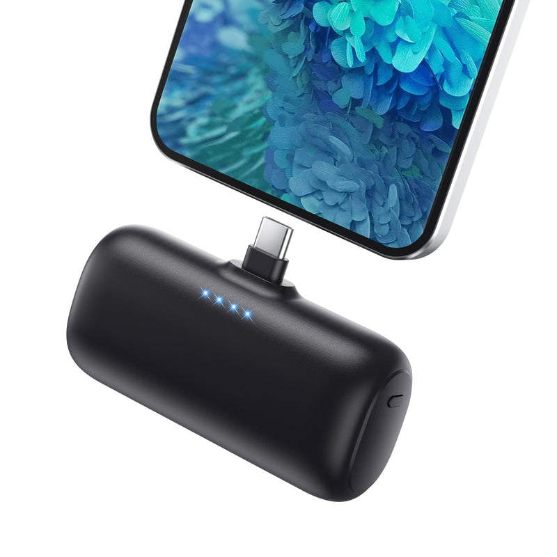 Mini Portable Charger USB C Power Bank,5200Mah 15W PD Phone Charger for Iphone,Ultra-Compact Plug in Battery Pack Compatible with Iphone