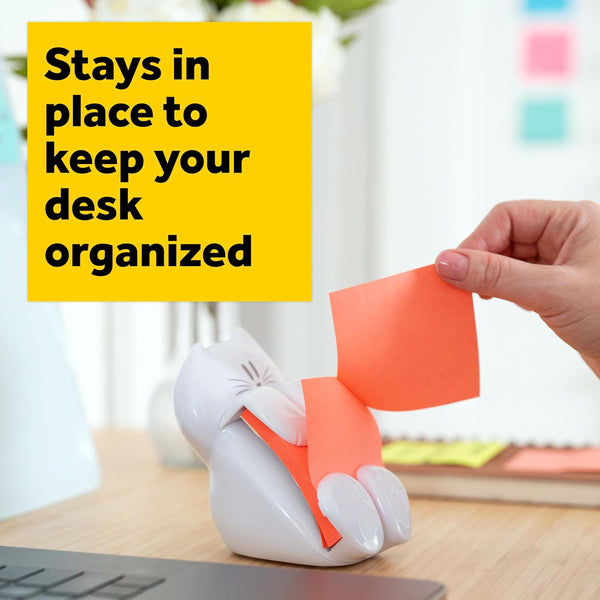 Post-it Note Dispenser, White Cat Design, 1 Dispenser, 1 Pad, 45 Sheets 1 Count