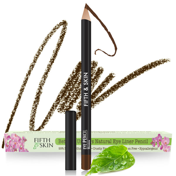 Fifth & Skin Better'n Ur Eyes Eyeliner Pencil (DARK BROWN) – NATURAL - Hypoallergenic - Sensitive Eyes - Gluten Free - Cruelty Free - Paraben Free