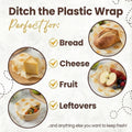 XXL Reusable Beeswax Wrap Roll 14 X 55 in | Cut to Size Beeswax Wraps for Food | Fold into Bread Bags | Cute Food Wraps | Gift Reusable Wrap