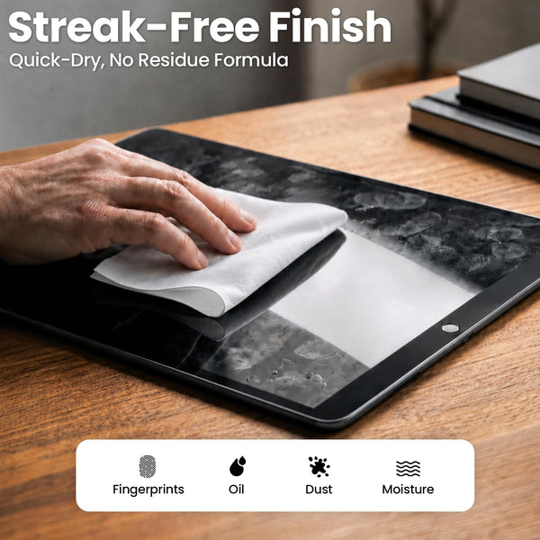EVEO Electronic Wipes Screen Cleaner - Screen Wipes TV Screen Cleaner Wipes, Computer Screen Wipes, Laptop Screen Cleaner, ipad & Monitor Cleaner,