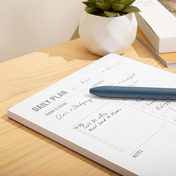 Two Tumbleweeds Daily Planner Notepad with Hourly Schedule - ADHD Planner, Time Block Planning Pad, Desktop to Do List, College Supplies - 6 X 9Ã¢ÂÂ