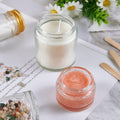 1oz Glass Jar with Lid,Hoa Kinh 40Pack Clear Cosmetic Glass Jars with Lids | Travel Jars with Inner Liners and Black Lids for Storing Lip and Body