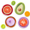 Avocado Saver and onion storage - Set of 4 Preventing Food Flavor Skewering Reusable Storage Containers for Fridge -Ideal for Garlic, Onions,