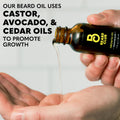 The Beard Club - Beard Growth Oil with Natural Castor & Avocado to Grow Thicker, Fuller Facial Hair, Fill in Patches and Stimulate Healthier
