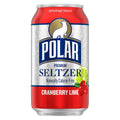 Polar Seltzer Water Cranberry Lime, 12 Fl Oz Cans, 18 Pack