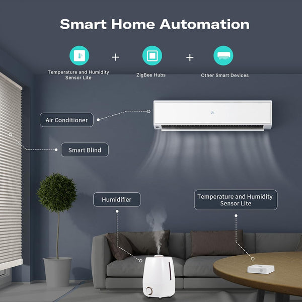 THIRDREALITY Zigbee Temperature and Humidity Sensor Lite,Smart Thermometer and Hygrometer, Hub Required,Compatible with Echo Devices with Zigbee