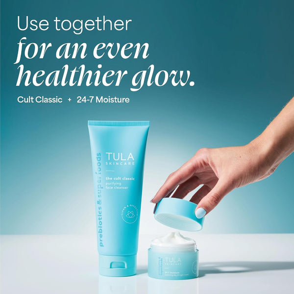 TULA Skin Care Cult Classic Purifying Face Cleanser - Gentle and Effective Face Wash, Makeup Remover, Nourishing and Hydrating Regular - 4.2 oz.