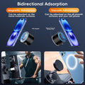 Vacuum Magnetic Phone Holder, Foldable & Retractable Magnetic Suction Cup Phone Mount, Double-Sided Magnetic Phone Stand for