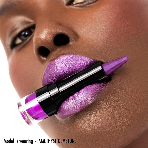 Black Radiance Metalicious Metallic Lipstick Lip Sculptor Amethyst Gemstone (Light Purple)