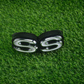 1Pc 1970 Chevy Chevelle El Camino Super Sports SS Front Grille Emblem with Retainers Replacement for SS (Silver Black White)