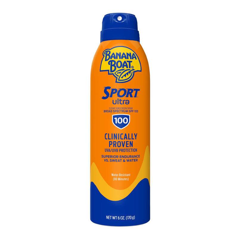 Banana Boat Sport Ultra SPF 100 Sunscreen Spray, 6Oz | Sport Sunscreen Spray SPF 100, Banana Boat Sunscreen SPF 100 Spray, High SPF Sunscreen,