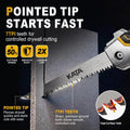KATA Folding Drywall Jab Saw, Sheetrock Knife with Soft Grip Handle | Compact Folding Hand Saw & Keyhole Saw for Sheetrock, Wallboard Repair,