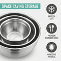 Table Concept Mixing Bowls with Airtight Lids, Stainless Steel Nesting Bowl Set for Space Saving Storage, Ideal for Cooking, Baking, Prepping &