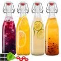 ZEBEIYU 32oz Beer Bottle,Swing Top Glass Kombucha Bottles with Stoppers for Brewing, Beverages, Smoothies, Kefir, Beer, Soda, Juicing, Kombucha,
