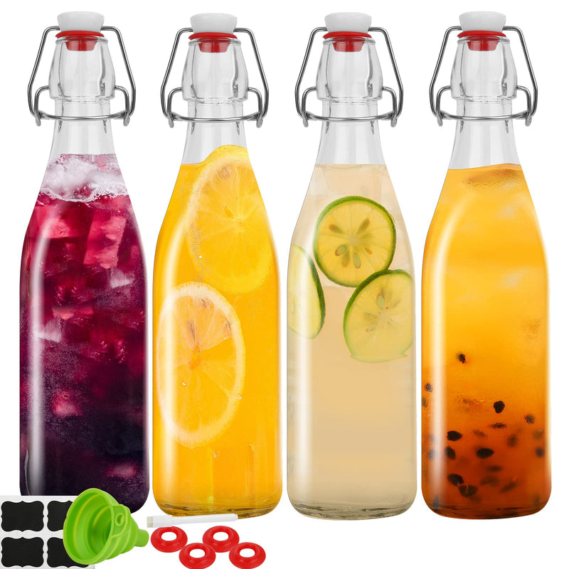 ZEBEIYU 32oz Beer Bottle,Swing Top Glass Kombucha Bottles with Stoppers for Brewing, Beverages, Smoothies, Kefir, Beer, Soda, Juicing, Kombucha,