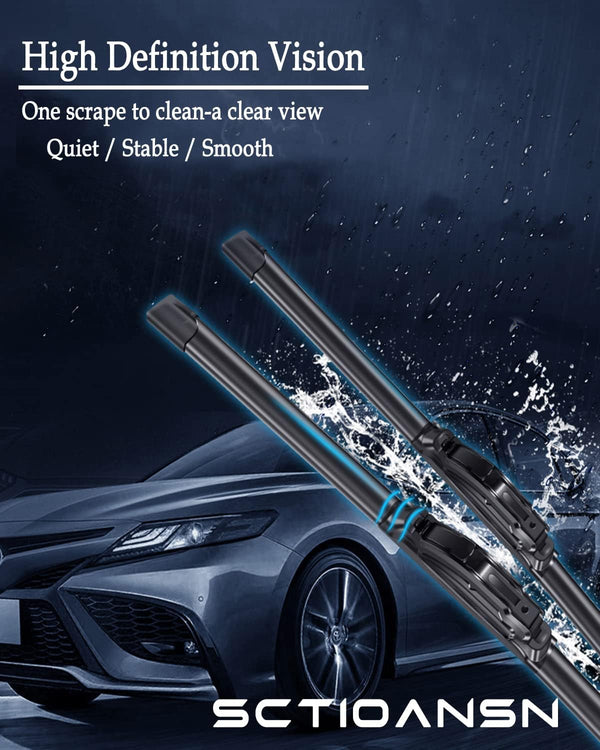 3 Wipers Set for Jeep Grand Cherokee 2014 2015 2016 2017 2018 2019 2020 2021, Windshield Wiper Blades Original Equipment Replacement Front and