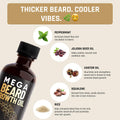 Derm Dude Mega Beard Growth Oil for Men | Formulated with Castor Oil & Jojoba Oil for Hair Growth | Promotes Thicker, Fuller Beard, Hydrates &