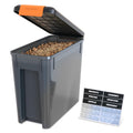 Traeger Grills BAC637 Stay Dry Pellet Storage Bin with Locking Lid, 22Lb Capacity Wood Pellet Container with Flavor Stickers, Stackable Design,