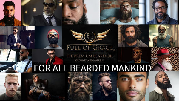 FULL OF GRACE Premium Beard Oil, Organic And Natural, With 22 Ingredients Including Argan, Jojoba, Abyssinian To Condition, Hydrate Beard And
