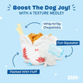 BarkBox Chow Chow Mein Plush Dog Toy - for Small to Medium Dogs and Puppies | Squeaky Dog Chew Toy with Stuffing Inside